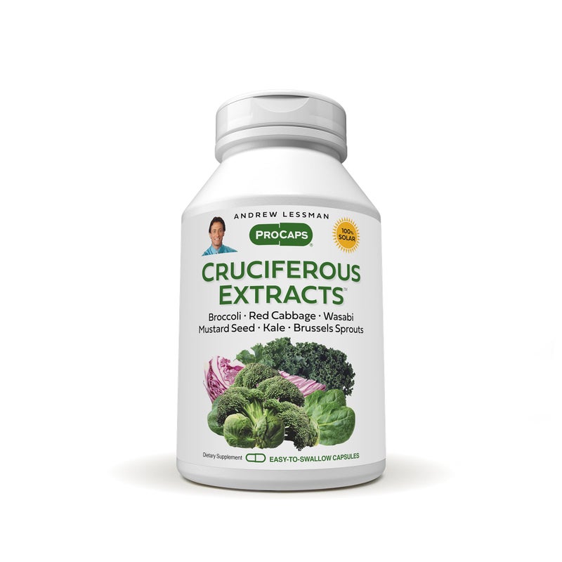 ANDREW LESSMAN Cruciferous Extracts 360 Capsules High Levels of Glucosinolates and Sulforaphane from Broccoli Red Cabbage Mustard Seed Wasabi Brussels Sprouts and Kale Extracts No Additives